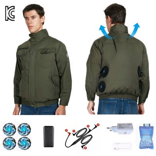 지누오 에어컨자켓 작업복 냉각 아이스 에어 쿨링펜 얼음 선풍기 옷 쿨조끼 냉방 여름 바람막이 쿨링냉풍옷