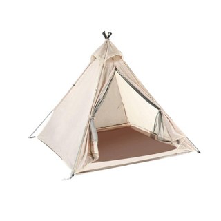 감성 티피텐트 인디언 글램핑 쉘터 장박 캠핑 면소재 차박텐트 원시, A. 2-3인용 천 200x200x175cm