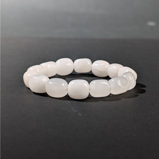 【杰鴻】白玉石仔手鍊 10X14MM 寶石珠珠 DIY 手工材料, 1個