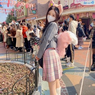 貝兒動物尾巴成人兒童狐貍尾巴綁帶毛絨狐娘尾巴腰帶, 1個, 玲娜貝兒發箍+玲娜貝兒尾巴