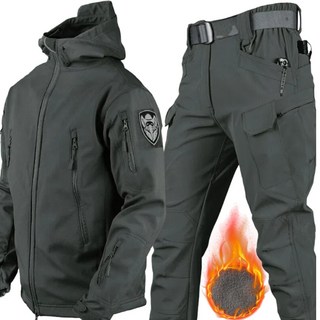 Yumico 남성 겨울 야외작업 방수 방한복 세트 배달 낚씨 겨울점퍼 빅사이즈 냉동창고 택배 근무복 남자 따뜻한 패딩 보온 기모 후드 바람막이 바지세트