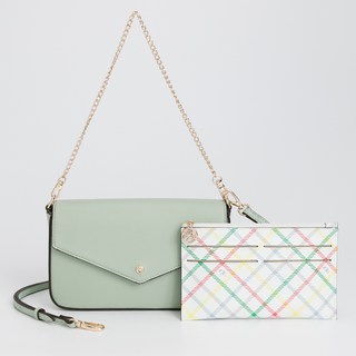 Arnold Palmer A day系列 翻蓋斜背包 淺綠色