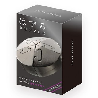 해피퍼즐 하나야마 캐스트퍼즐 스파이럴 Spiral 5단계 하즈루, 실버, 1개, 5피스