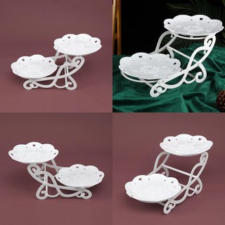 AM 2단 화이트 계단식 디저트 트레이 2단트레이 케익트레이 케이크스탠드 간식트레이 디저트접시