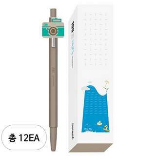 모나미 153 아이디 힐링 볼펜, 브라운, 12개