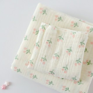 이중 더블 요루 거즈 가제 순면 손수건 스카프빕 초대형 빅사이즈 62x62cm, 1개, 1개입, [요루] 스프링블룸-미니플라워