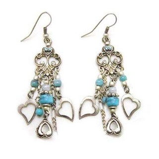 浪漫心串古色耳環 韓國進口