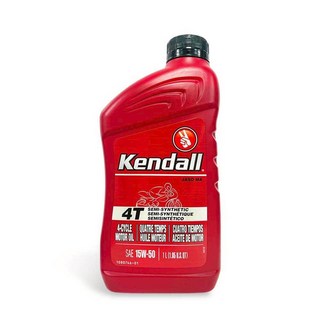 Kendall 4T半合成摩托車機油 SAE 15W-50，提升引擎性能，減少磨損，延長使用壽命, 1個, 15W50