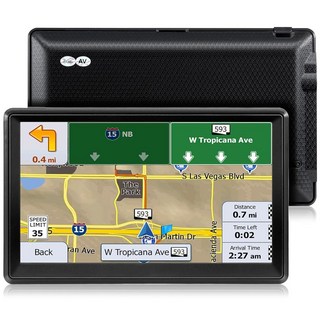 차량용 GPS 내비게이션 음성 방향 차선 안내 트럭 화물차 화물차 운전사 7인치 터치스크린 속도 적색등 경고 내비게이터 북미 유럽 지도 평생 업데이트