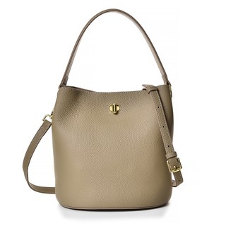 【A&L老工匠】真皮頭層牛皮Ardesia韓版簡約水桶包 手提包/斜背包 大象灰