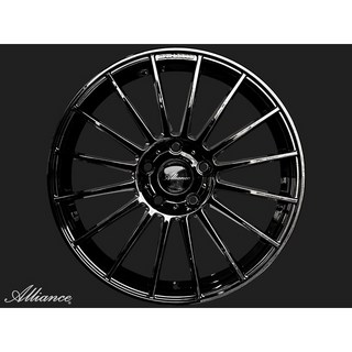 麗車坊 鋁圈 Replica BZ08 旋鍛 18吋 5孔120，提升操控與安全，多款車型適用, 亮黑, 1個