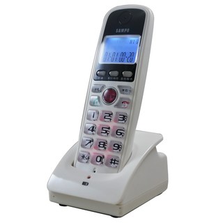 電子發票 SAMPO聲寶2.4GHz高頻數位無線子母電話 CT-W1304DL(三色) 黑色 加購-子機一組, 白色(單售子機組)