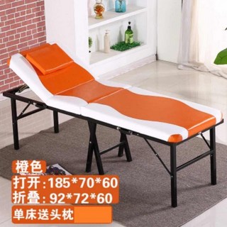 便攜式折疊美容床美髮傢用八腿艾灸火療床紋繡床按摩床推拿理療床美容床 折疊美容床 推拿床 整脊床 指壓床 理療床, 185*70*60橘色, 1個