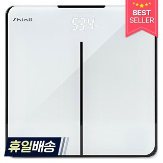 신일 전자식 강화유리 정밀 센서 슬림 체중계 6mm, 1개, white, SHM-2505
