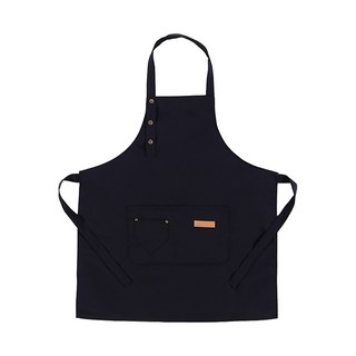 mina百貨 防水工作圍裙 廚房 職人圍裙 咖啡師 廚房美甲師 花藝師, 1個, 黑色
