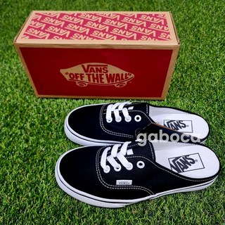 반스 어센틱 뮬 마쉬멜로우 화이트 다크 블랙 VN0A54F76BT1