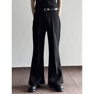 【垂感顯瘦】西裝褲 喇叭褲 闊腿褲 休閒褲 長褲 黑色高腰 寬鬆百搭 春秋通勤 男女同款 高級感面料