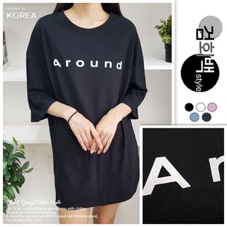 검회백스타일 여성용 국내제작 어라운드빅 티셔츠 사계절 라운드 레터링 반팔 루즈핏 사계절 이너티 꾸안꾸 여름옷 가성비 일상복 반소매 해외여행