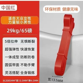 彈力帶 健身阻力帶 男女適用 減肥拉力帶 肩膀訓練 引體向上輔助帶, 【材質升級A+級乳膠】硃砂紅-【寬13m, 1個