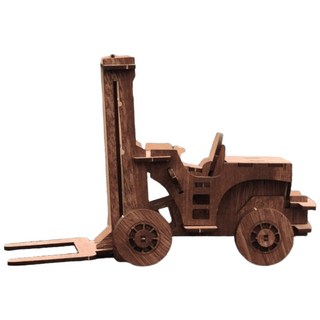 卷木森活館 堆高機 手作DIY木製玩具, 詳見包裝, 1個