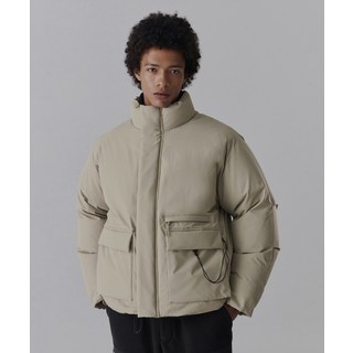 무신사 스탠다드 MUSINSA STANDARD 시티 레저 논 퀼팅 다운 숏 패딩 재킷 자켓 [그레이쉬 베이지] MMDDJBZ03-GI 439602