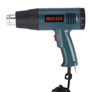 附贈多風嘴110V高溫熱風槍：小型烤槍、烘槍熱風機，適用於工業熱縮膜及木工封邊, 1個, 110V1800W調溫（配4嘴）