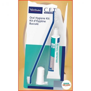 버박 CET 구강 위생 키트 고양이 개용 양면 칫솔 손가락 닭고기 맛 25 온즈 치약이 포함 3피스 세트 플, 버박 CET 구강 위생 키트 고양이 개용 양면 칫솔 손, 1개