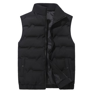 大尺碼寬鬆立領保暖羽絨馬甲背心男款