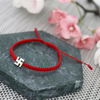 불교 은 만자 매듭 팔찌 전통팔찌 커플팔찌 만자팔찌 매듭팔찌 우정팔찌 단체선물 행운부적 삼재부적