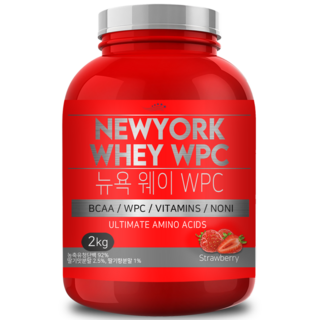 뉴욕웨이WPC 프로틴포대유청 단백질보충제 딸기맛 2kg, 1개