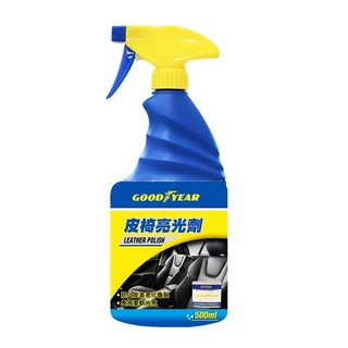 固特異皮椅亮光劑500ml 皮革亮光 皮革保養 汽車內裝清潔 車用清潔劑, 1個, 皮椅亮光劑500ml