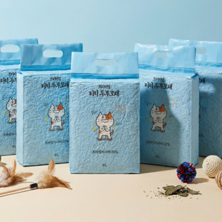 리치 두부모래1.5mm 미세입자 3kg, 5개, 10L, 오리지널