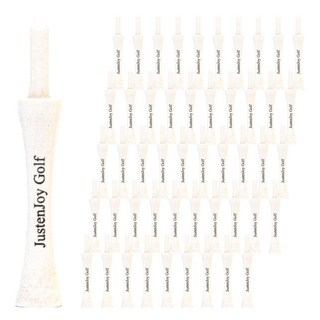 JustenJoy 골프티, 50개, 화이트