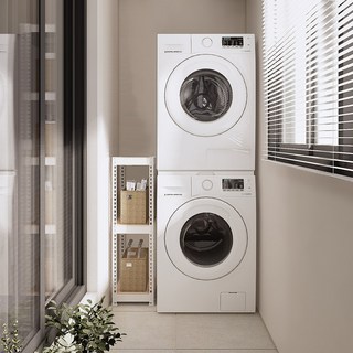 틈새선반 철제 냉장고 세탁기 옆 수납 정리, 화이트