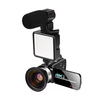 HD 4K WIFI 디지털 비디오 카메라 캠코더 리모컨 터치 스크린 브이로그 유튜브, 04 하늘색