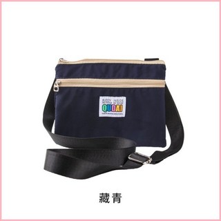 斜挎包女小包 2021新款學生韓版百搭黑色簡約雙拉鏈零錢手機包