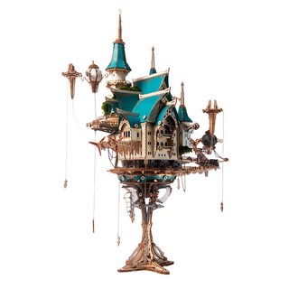 3D 우드퍼즐 스카이캐슬 하우캣정식수입 집중력 향상 DIY 퍼즐 1개 863피스, 우드