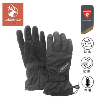 Wildland 荒野 男PRIMALOFT防水觸控手套 抗寒防風防水手套 賞雪爬山機車適用