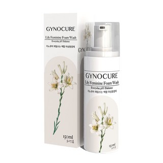 GYNOCURE 지노큐어 매일쓰는 백합 여성청결제 약산성 저자극, 1개, 150ml