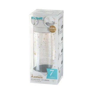 Richell Axstars吸管水杯450ml，寶寶學習水杯，外出便攜，7個月以上適用, 幻夢星空吸管水杯, 1個, 450mL
