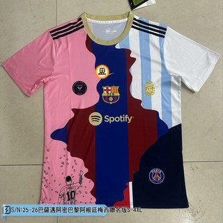 泰版梅西聯名款10號球衣 巴薩 邁阿密 巴黎 阿根廷 梅西 聯名足球服 運動服 俱樂部 國家隊, 梅西聯名版10號,L