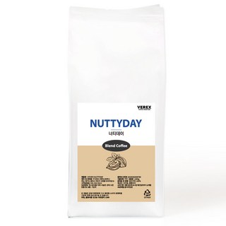 [포토후기이벤트] 베렉스커피 너티데이 고소한 산미없는 신선한 블렌드 원두커피, 1개, 1kg, 홀빈(분쇄안함)