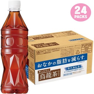 산토리 우롱차 무라벨 페트병, 525ml, 24개