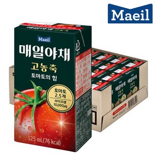 매일 야채 고농축 토마토의 힘 고라이코펜함유 주스 125mlX24팩, 125ml, 24개