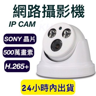 含稅附發票 網路攝影機 半球 IPCAM SONY晶片 500萬 5MP 網路監控 網路監視 監視器 攝影機, 1個
