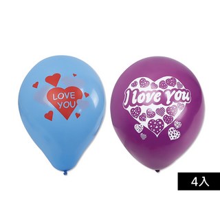珠友 BI-03026 10吋 我愛你圓型氣球汽球/小包裝-4入 好好逛文具小舖, 1個, C