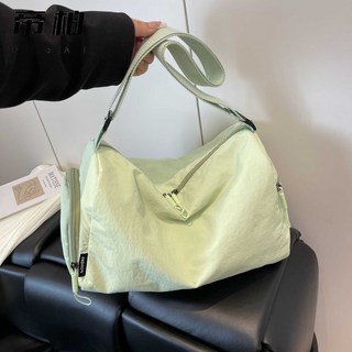 斜挎包女單肩揹包小方包，短途旅行運動休閒瑜伽健身隨身包, 黑色加厚【順滑手感】,親膚面料【超柔】, 1個