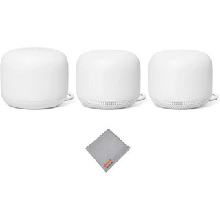 구글 네스트 와이파이 - AC2200 - 메시 와이파이 시스템 - 와이파이 라우터 - 2200 평방 피트 커버리지 - 1팩, Router and Point_Three Pack, Three Pack