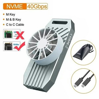 가능 MAIWO 3 인클로저 USB4 케이스와 외장 NVMe 4 썬더볼트 M2 C타입 8Tb 40Gbps SSD 알루미늄 호환 케이스 M.2, 1개