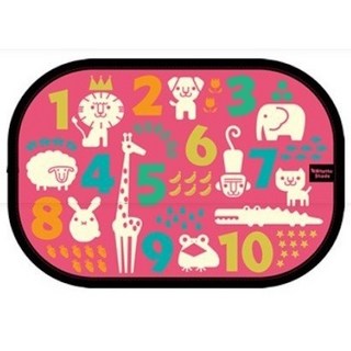 Bitatto Shade汽車遮陽板 可愛動物數字設計 有效阻擋陽光 保護寶寶眼睛, 1個, Patterned